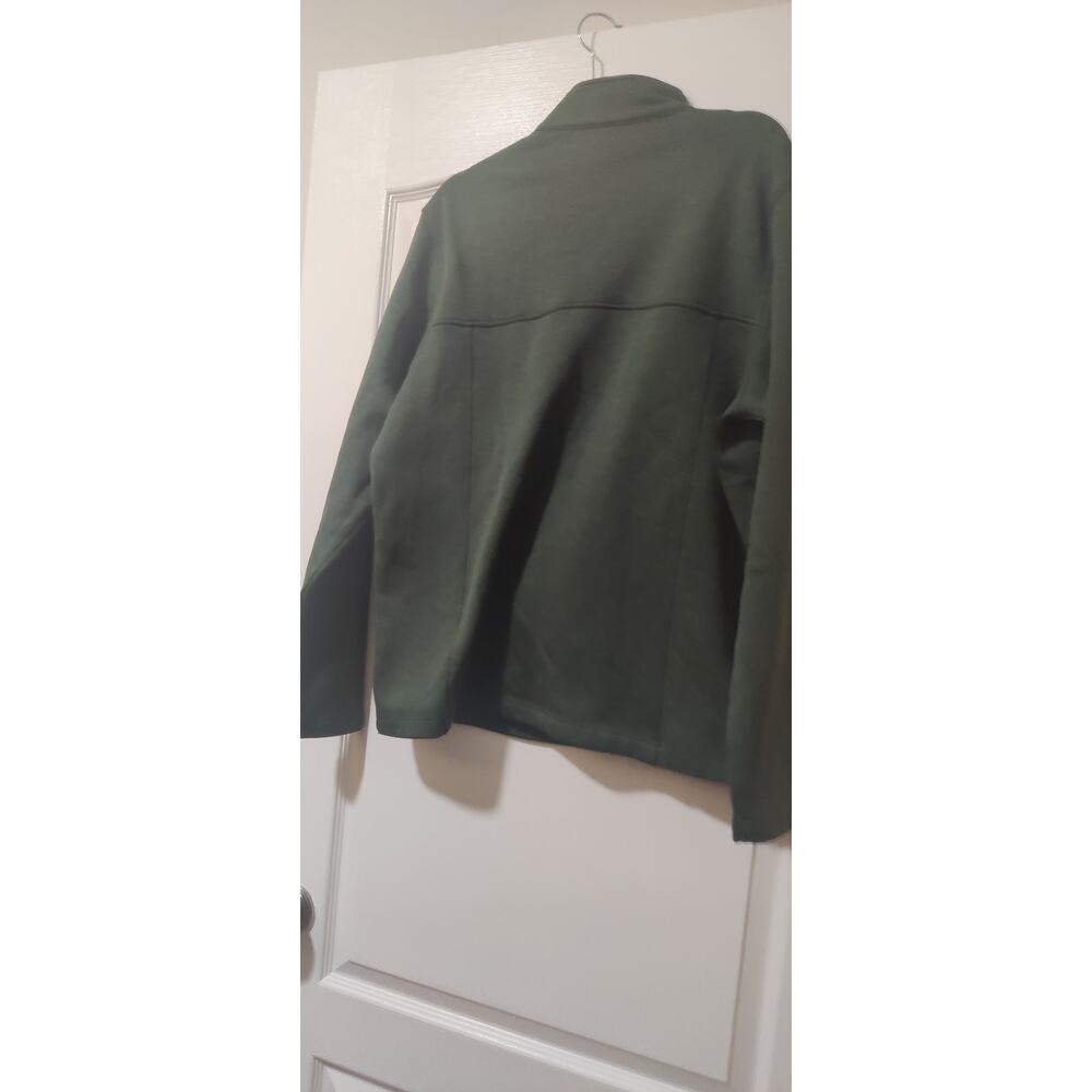Turtleson Green Hunter Snap Pullover Sweater Flee… - image 3